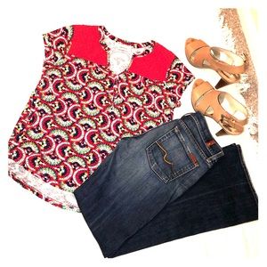 New without tags Anthropology cap sleeve blouse